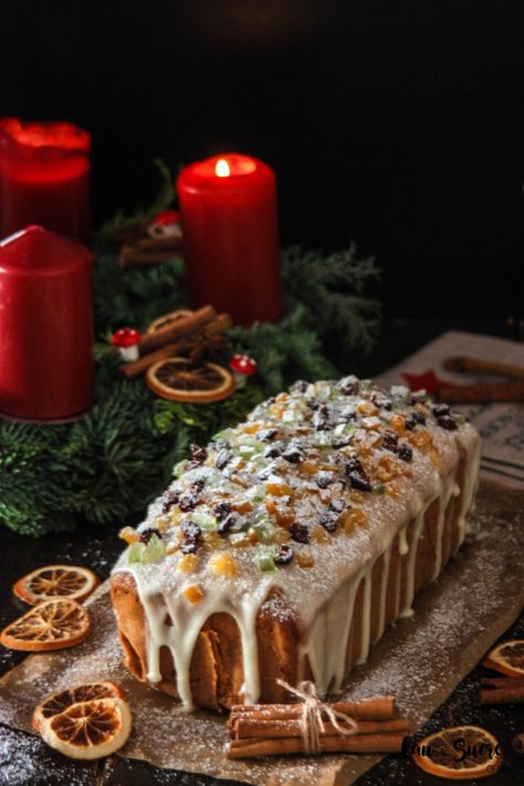 Fruit Pound Cake with Orange glaze – Cau de sucre Fruit Cake Christmas, Orange Glaze, Plum Cake, Xmas Food, Monkey Bread, Pan Dulce, Christmas Cooking, Fruit Cake, Christmas Cake