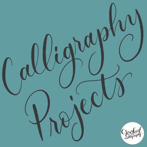 Fun and creative DIY projects you can do with modern calligraphy! With Crooked Calligraphy Calligraphy Projects Ideas, Calligraphy Business Ideas, Calligraphy Ideas Design Art, Caligraphy Christmas, Teaching Calligraphy, Brush Lettering Font, Calligraphy Projects, Pencil Calligraphy, Chalkboard Fonts