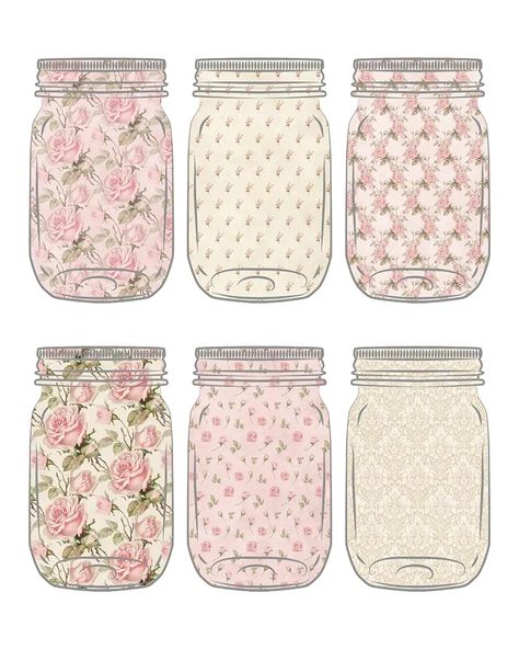 Free Mason Jar Printables Templates, Print Stickers Free Printable, Scrapbook Journal Free Printables, Scrapbook Card Ideas, Tags Printable Free, Mason Jar Printables, Mason Jar Gift Tags, Free Paper Printables, Mason Jar Tags