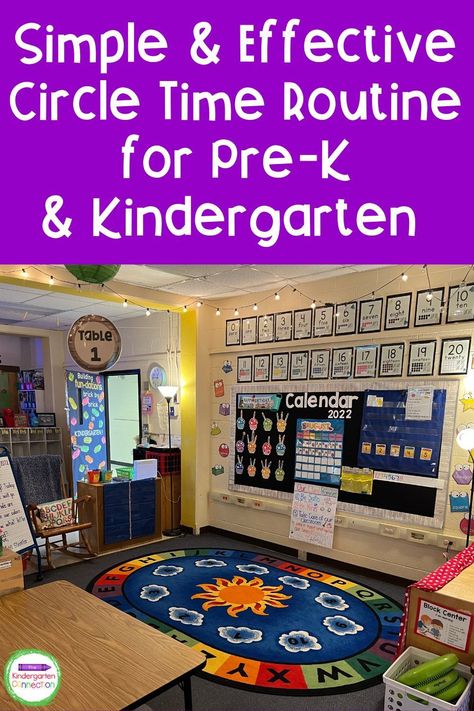 Check out my fun and engaging Morning Circle Time Routine perfect for both Pre-K and Kindergarten to make Circle Time the best part of the day! Classroom Carpet Ideas Circle Time, Morning Group Time Preschool, Morning Circle Time Routine, Pre K Morning Activities, Circle Time Lesson Plans Preschool, Circle Time For Pre K, Engaging Circle Time Activities, Circle Time Layout Preschool, Circle Time Board Ideas For Preschool