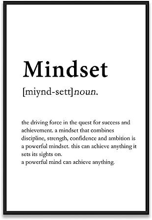 Amazon.com: Motivational Quotes Wall Art Mindset Definition Mindset Poster Inspirational Wall Art Black and White Prints Painting Home Office Decor For Bedroom Living Room UNFRAMED: Posters & Prints Mindset Definition, Yogi Quotes, Mindset Poster, Rap Quotes, Motivational Wall Decor, Quotes Wall Art, Wall Art Black And White, Decor For Bedroom, Wall Art Black