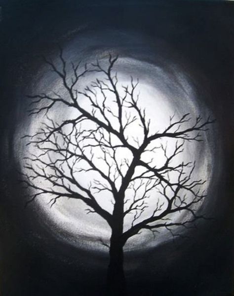 black and white painting ideas – lanzhome.com Black And White Painting Ideas, Black Canvas Paintings, Dark Paintings, Black And White Tree, Easy Canvas Painting, Seni Cat Air, Black And White Painting, Painting Ideas On Canvas, Watercolor Trees