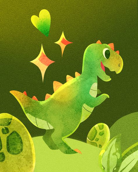 Dinosaur Illustration Art, Jurassic Illustration, T Rex Illustration, Illustrations Ideas, Illustration For Children, Cute T Rex, Cute Dino, Dinosaur Illustration, Cute Animal Illustration