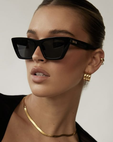 Chic Sunglasses, Stylish Glasses, Shield Sunglasses, Acetate Sunglasses, Stylish Sunglasses, Eyewear Womens, Black Sunglasses, Chic Boutique, Cat Eye Sunglasses