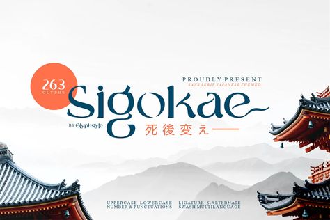 Sigokae Japanese Inspired Font is a sans serif font with a simple shape and combination of distinctive curves with a touch of creativity. The post Sigokae Japanese Inspired Font appeared first on Creativetacos. Asian Font, Japanese Letters, Japanese Theme, Background Food, Popular Fonts, Font Generator, Font Design, Sans Serif Fonts, Free Fonts Download