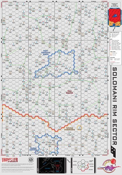 A starmap of the Solomani Rim sector from Solomani Front. #RPG #TTRPG #Traveller Types Of Humans, Traveller Rpg, Starship Design, Rpg Map, Role Playing Game, Pen And Paper, Role Playing, Roleplaying Game, Games To Play