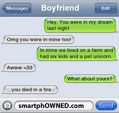 Dreams !!! Finely Burns, Sms Humor, Text Message Fails, Text Pranks, Funny Text Memes, Really Funny Texts, Funny Texts Crush, Boyfriend And Girlfriend, Funny Text Fails