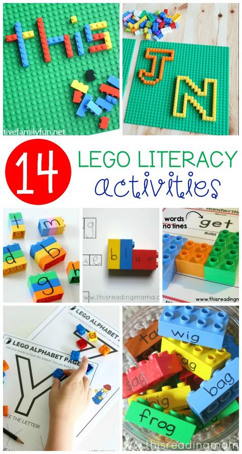 Hands-On Lego Literacy Activities Kids Will Love Lego Activities For Kids, Lego Letters, Kindergarten Word Families, Word Work Kindergarten, Lego Math, Used Legos, Lego Challenge, Lego Education, Have Fun Teaching