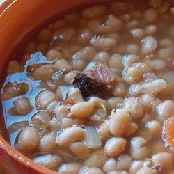 Slow Cooker Northern White Bean - Allrecipes.com Beans In Crockpot, Slow Cooker Beans, White Bean Recipes, Bbq Pork Chops, Bean Recipe, Slow Cooker Bbq, Ham And Beans, Northern Beans, Ham And Bean Soup