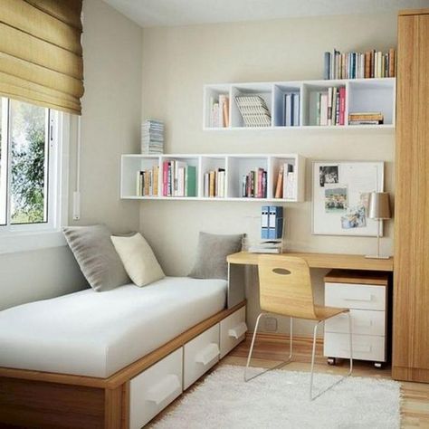 small space bedroom Bilik Tidur Kecil, Bilik Tidur Perempuan, Reka Bentuk Bilik Tidur, Hiasan Dalaman Rumah, Tiny Bedroom Design, Reka Bentuk Dalaman, Hiasan Bilik Tidur, Bedroom Hacks, Small Space Bedroom