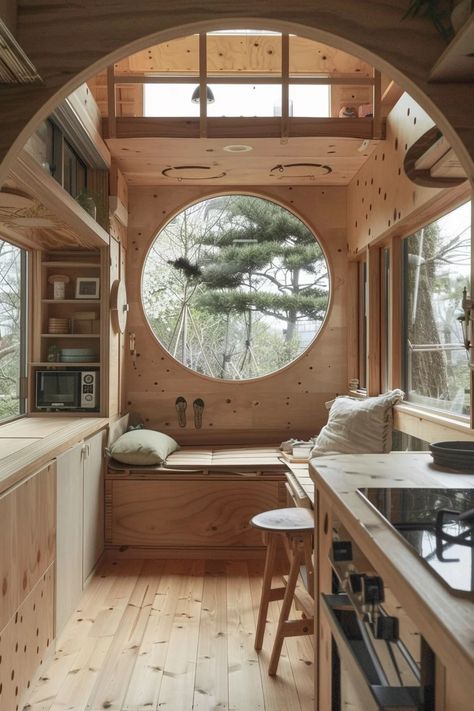 10 Japanese Tiny House Desgin Tips and Ideas - TastyInteriors Japanese Cabin House, Japanese Inspired Tiny House, Winter Tiny House, Tiny House Inspiration Interiors, Japandi Tiny House, Tiny Home Ideas Interiors, Tiny Home Interior Ideas, 20 Ft Tiny House, Japanese Tiny House Design