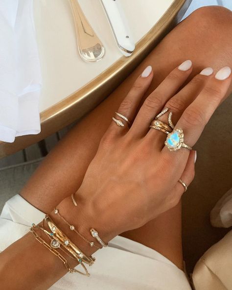 Logan Hollowell Jewelry, Wellness Girly, Logan Hollowell, Jewelry Stack, Accessory Inspo, Preppy Jewelry, Jewelry Photoshoot, Wrist Jewelry, Gold Girl