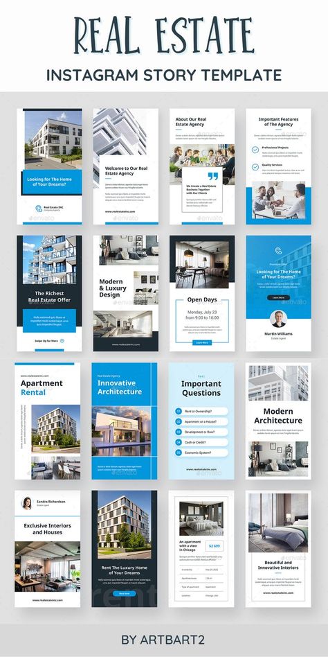 Real Estate Instagram Story Template was created for Real Estate Agents that can present new apartments, houses & buildings for sale through Instagram. Real estate instagram story, real estate creative ads social media, Instagram post template business, instagram real estate template, instagram template design, instagram template aesthetic, Instagram story template, Instagram story design inspiration, Ig feed design, Social media design, Best instagram template #instagram #realestate Instagram Post Template Business, Ig Feed Design, Real Estate Creative Ads, Instagram Fonts, Story Template Instagram, Social Media Content Planner, Real Estate Instagram, Real Estate Agent Marketing, Instagram Font