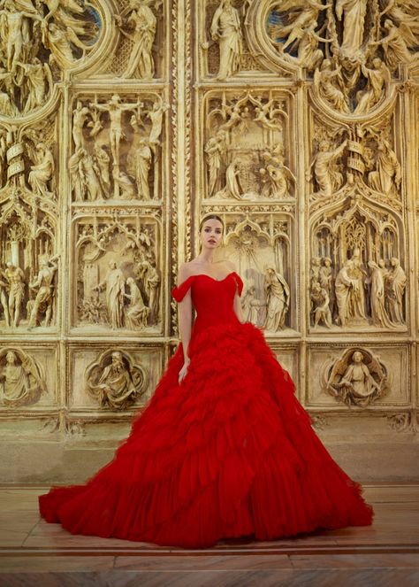 Forevermore | Randy Fenoli Bridal Randy Fenoli Wedding Dress, Wedding Dress Red, Randy Fenoli, Red Ball Gown, Fairytale Gown, Bridal Atelier, Kleinfeld Bridal, Long Veil, Bride Look