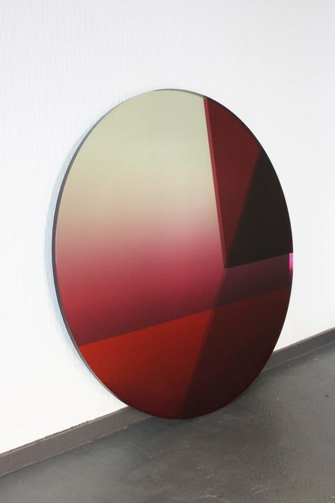 design museum gent explores color in contemporary design with 'kleureyck' exhibition Big Round Mirror, Sabine Marcelis, Stained Glass Windows Church, Colored Mirror, Glass Installation, Red Mirror, Sculptural Object, Soyut Sanat Tabloları, Round Mirror