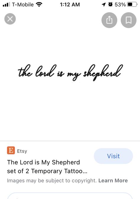 The Lord Is My Shepherd Psalm 23 Tattoo, The Lord Is My Shepherd Tattoo, Psalm 23 Tattoo, 23 Tattoo, Shepherd Tattoo, The Lord Is My Shepherd, Psalm 23, Tattoo You, Temporary Tattoo