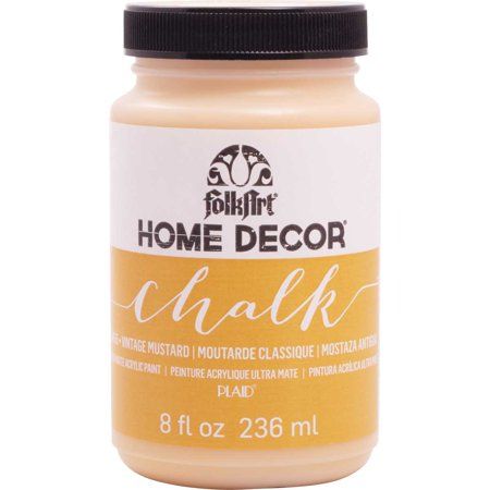 Subtle, smooth, and silky, the sophisticated shades of FolkArt Home Decor Ultra Matte Finish Chalk Acrylic Paint Colors can easily restore decor or create a signature style on furniture, cabinets, walls, decorative items, and craft projects. Stunning as all-over color, FolkArt Chalk no-prep acrylic paint is also ideal to create today's trend-right distressed look. This 8 fl oz bottle of heavily pigmented paint provides one-coat coverage on most indoor surfaces, including wood, metal, ceramic, pa Chalk Furniture, Furniture Craft, Minimal Surface, Turkish Tile, Upcycled Projects, Colorful Paintings Acrylic, Acrylic Craft Paint, Craft Paint, Decorative Glass