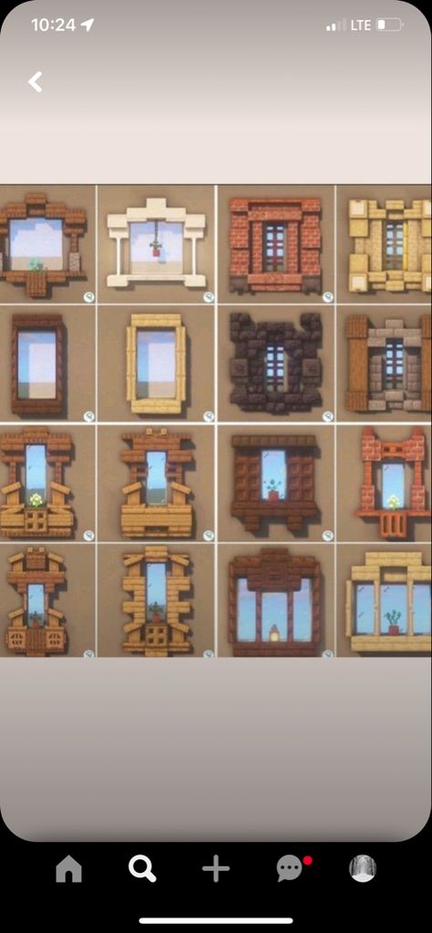 Minecraft House Window Ideas, Cool Minecraft Window Designs, Minecraft Villager House Blueprints, Minecraft House Floor Designs, Minecraft 2x2 Window Ideas, Door Ways Minecraft, Front Porch Minecraft, Minecraft Exterior Design House, Wood Floor Patterns Minecraft