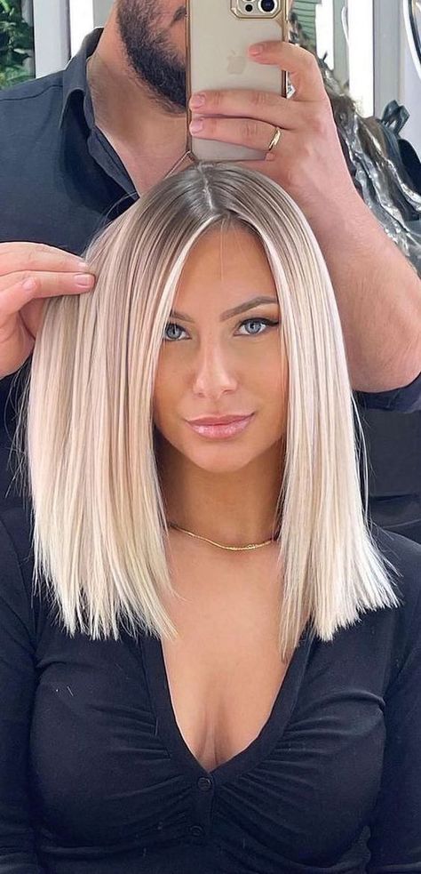 Honey Blonde Lob, Blonde Lob Haircut, Long Lob Haircut, Mid Length Blonde Hair, Bob Lung, Long Bob Blonde, Fall Hair 2023, Brunette Fall Hair, Medium Length Blonde Hair