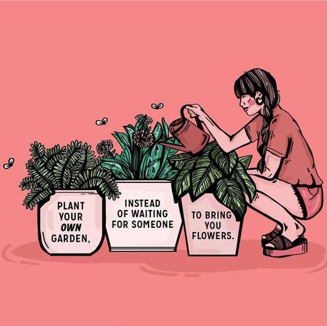 Why not(?) Art by @byekellymalka  🌱 🌱 🌱 🌱 🌱 🌱 #plantlady #sustainableliving #indoorplants #indoorjungle #plantfever Garden Quotes, Favorite Sayings, Self Love Quotes, Happy Thoughts, Quote Aesthetic, Pretty Words, Body Positivity, Beautiful Words, Potted Plants