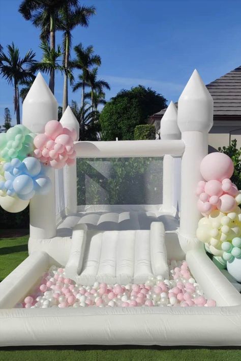 Castle Bounce House, House With Slide, White Bounce House, Bounce House With Slide, Kids Ball Pit, Bouncy House, Inflatable Bounce House, Bouncy Castle, Air Blower