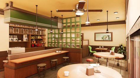 ArtStation - Coffee Shop Modeling Project Anime Backgrounds Cafe, Anime Cafe, Cafe Background, Anime Coffee, Background Anime, School Cafeteria, Latest Hd Wallpapers, Aesthetic Coffee, Original Wallpaper