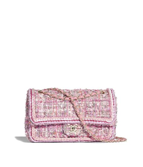 Tweed & Gold-Tone Metal Pink, Beige, Orange & Ecru Classic Handbag | CHANEL Ayla Core, Chanel Handbags Classic, Dream List, Chanel Store, Super Rich, Perfect Handbag, Chanel Spring, Classic Handbags, Rich Kids