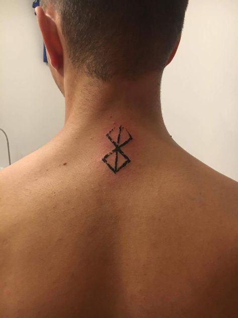 Sacrifice brand from Berserk by Alessia Horvath Bratislava Brand Of Sacrifice Tattoo, Berserk Symbol, Sacrifice Tattoo, Symbol Of Sacrifice, Berserker Tattoo, Berserk Tattoo, Brand Of Sacrifice, Mark Tattoo, Rune Tattoo