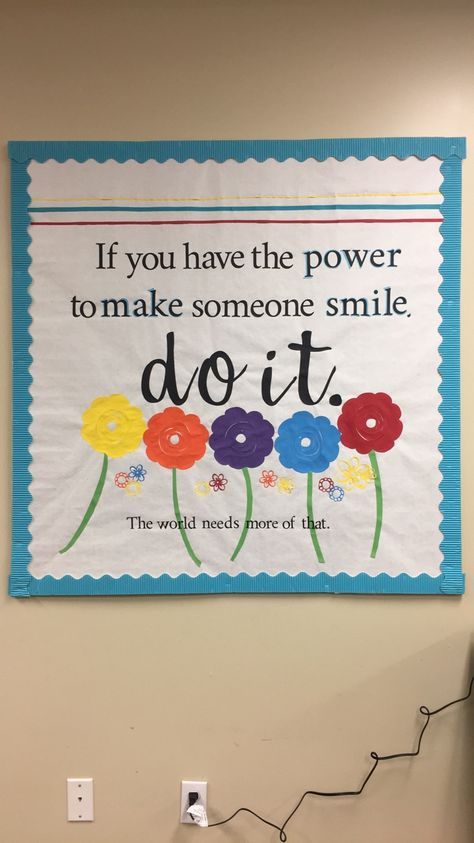 Middle School Inspirational Bulletin Boards, Inspirational Quotes Positive Bulletin Board, Take What You Need Bulletin Board Quotes, Spring Kindness Bulletin Board Ideas, Bulten Board Ideas For School, Happiness Bulletin Board Ideas, Spring Bulletin Board Ideas Middle School, Spring Sel Bulletin Board, You Matter Bulletin Board Ideas