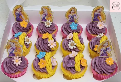 Rapunzel Cupcakes, Rapunzel Cake, Rapunzel Birthday, Princess Cake, Cute Cups, Birthday Cupcakes, Princess Birthday, Homemade Cakes, Princess Party