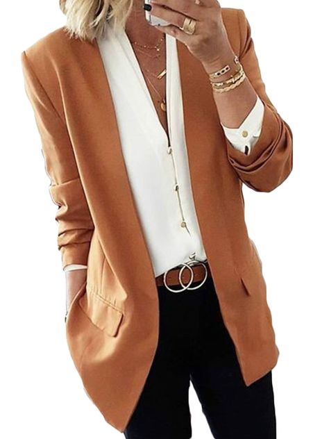 452bf208bf901322968557227b8f6efedesc48857673ri Mode Tips, Slim Fit Blazer, Slim Fit Blazers, Mode Casual, Elegantes Outfit, Hipster Fashion, Work Outfits Women, Business Attire, Business Casual Outfits