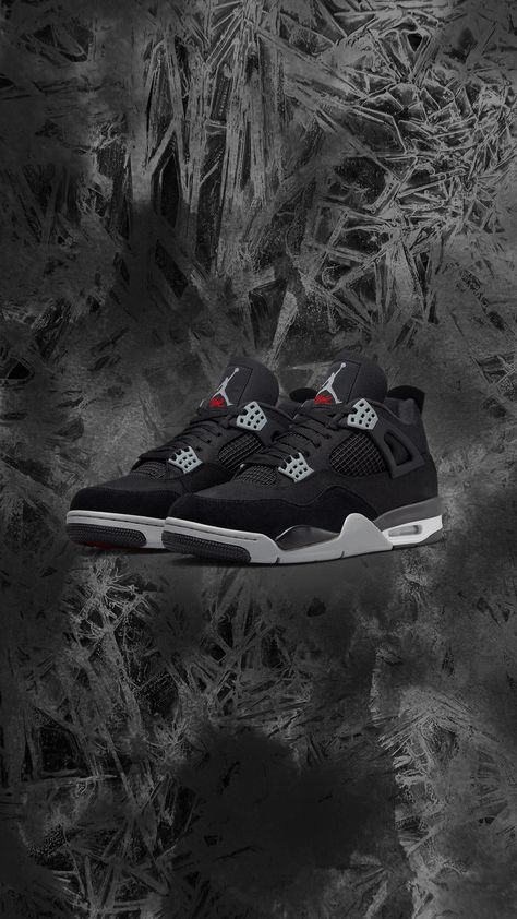 Air Jordan 4 Black Canvas, Black Canvas Jordan 4, Jordan 4 Canvas, Jordan 4 Wallpaper, Shoe Wallpapers Iphone, Jordan 4 Collection, Jordan 4 Black Canvas, Jordan Gift, Jordan 4 Black