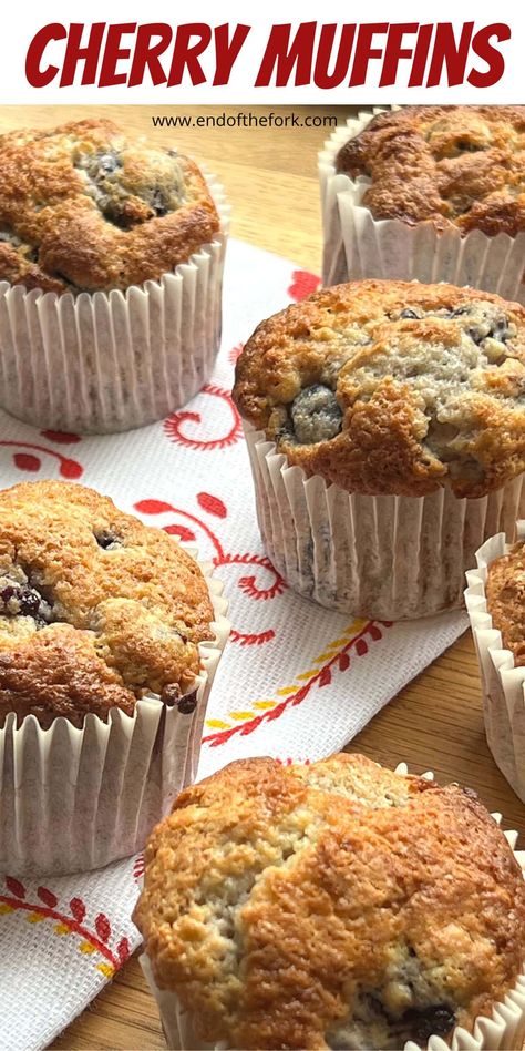 Frozen Cherry Muffins, Dried Cherry Muffins Recipes, Black Cherry Muffins, Cherry Muffins With Frozen Cherries, Cherry Muffins Recipes, Dried Cherry Muffins, Cherry Oatmeal Muffins, Assorted Muffins, Jumbo Muffin Recipes