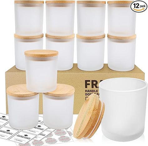 【Candle Making Supplies】 12 Pcs empty candle containers, 12 Pcs jars with bamboo lids, 12 candle labels and 14 candle warning labels. 【High Quality & Easy Clean】These candle containers for making candles are heat-resistant, strong, hard to break, and reusable. Also the candle making jars are dishwasher safe and easy to clean by hand. 【Safe Natural Bamboo Material】Crafted with premium quality thick glass, food grade and lead-free, durable stronger than ordinary glass. Bulk Candle Jars, Candle Making Jars, Bamboo Candle, Empty Candle Jars, Empty Candle, Making Candles, Sticky Labels, Candle Supplies, Bamboo Material