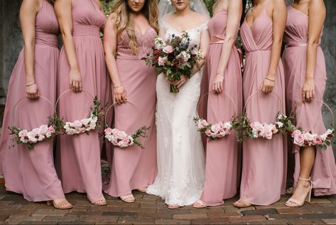 Gypsophila bridesmaid bouquet