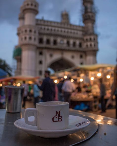 SUNSET WITH IRANI CHAI | RAJASHEKAR SHARMA #charminar #hyderabad #hyderabadtimes #chai #tea #nustachai #iranichai #ncbcafe #streetstyle #streetphotography #streetphotographyindia #streetsofindia #streetphotographyhyderabad Charminar Photography Poses, Charminar Snap, Balkampet Yellamma Photos, Hyderabad Aesthetic, Chai Photography, Charminar Hyderabad, Irani Chai, Unique Pic, India Travel Places