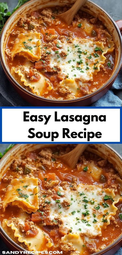 Looking for healthy soup recipes? This lasagna soup recipe is a must-try! A top pick among soup recipes healthy, it's both nutritious and filling, ideal for dinner ideas easy. Soup Recipes Healthy, Easy Lasagna Soup, Healthy Lasagna, Ninja Cooking System Recipes, Lasagna Soup Recipe, Dinner Ideas Easy, Homemade Soup Recipe, Cozy Dinner, Italian Soup