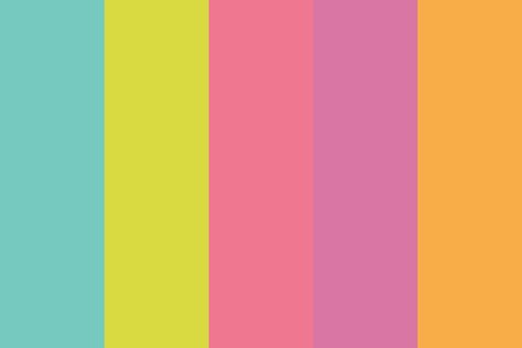 Miami Official Color Palette Miami Color Palette, Pink Donuts, Beach Color, Miami Vice, Miami Fashion, Color Therapy, Miami Beach, Donuts, Color Palette