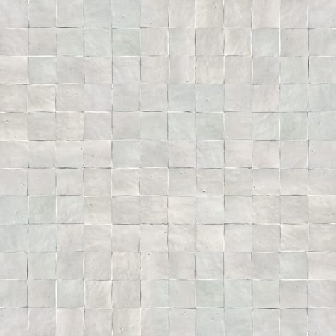 White Mosaic Tile Bathroom, White Mosaic Texture, Zellige Mosaic, Cement Bathroom Floor, Kitchen Tile Mosaic, Cement Bathroom, Tiles For Home, Tile Moroccan, White Mosaic Tile