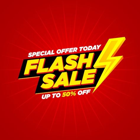 Flash sale banner lightning text and bac... | Premium Vector #Freepik #vector #flash-deal #big-banner #big #flash-sales Flash Sale Banner, Printable Signs Free, Out Of Order Sign, Big Sales Banner, Sidewalk Signs, Campaign Logo, Text Background, Banner Template Design, Sale Banner