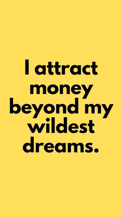 Affirmations for Money and Success - I attract money beyond my wildest dreams. Manifesting Photos, I Attract Money, Affirmations For Abundance, Affirmations For Money, Reprogram Subconscious Mind, Happy With My Life, Money And Success, Money Vision Board, I Attract