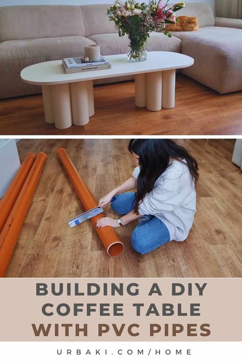 Revamping your living space doesn't have to break the bank. In this step-by-step guide, we'll embark on a journey of creativity by crafting a chic and budget-friendly coffee table using PVC pipes. Get ready to transform your space with a touch of DIY magic! Materials Needed: Gathering Your Supplies Before we dive into the construction, let's gather our materials. For this project, you'll need PVC pipes, connectors, a wooden board, adhesive, and a can of spray paint. The best part... Diy Table Legs, Retro Coffee Tables, Pipe Table, Minimalist Bedroom Decor, Living Room Setup, Pvc Pipes, Minimalist Kitchen Design, Stylish Coffee Table, Coffee Table Legs