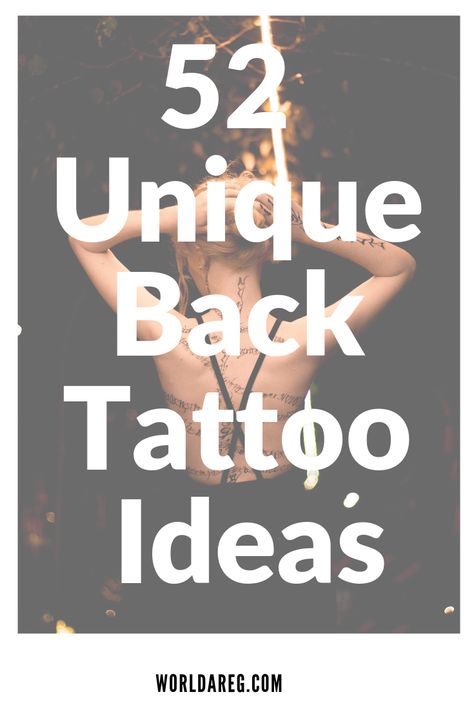 52 Unique Back Tattoo Ideas - #tattoosforwomen  #tattooideaswomen Tattoo Ideas Female On The Back, Freedom Back Tattoo, Ladies Upper Back Tattoo, Tattoo Ideas Female Location, Bold Spine Tattoo, Image Tattoos For Women, Female Back Tattoos Unique, Elegant Tattoos For Women Classy Chic, Front Thigh Tattoos Women Black