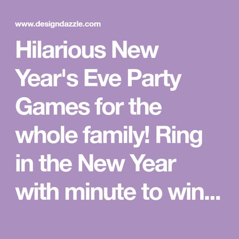 Hilarious New Year's Eve Party Games for the whole family! Ring in the New Year with minute to win it games! #newyearseveparty Fun New Years Eve Games, New Years Eve Games, Printable Bingo Games, Eve Game, Family Ring, Minute To Win It Games, Minute To Win, Celebrate Good Times, Minute To Win It