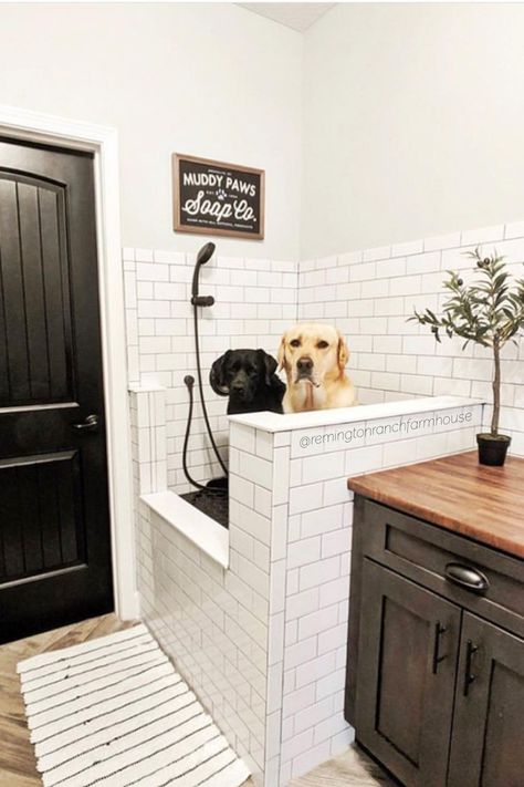 Dog Bathing Station, Pet Rooms, Dog Spa, Dog Washing Station, Casa Loft, Dream Laundry Room, Mudroom Laundry Room, Dog Room, Dog House Diy