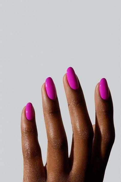 Bright Nail Colors Summer, Fuchsia Nails, Trip Nails, Magenta Nails, Vivid Magenta, Gel French Manicure, Barbie Nails, Fall Nail Ideas, Colors For Dark Skin