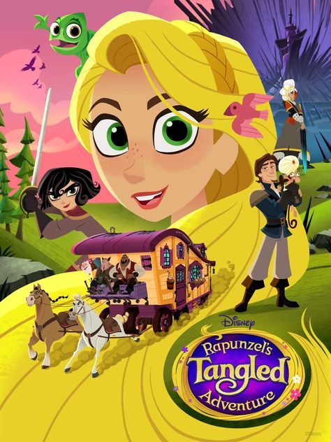 Tangled the Series new title “Rapunzel’s Tangled Adventure” Rapunzel's Tangled Adventure, Tangled The Series, Series Characters, Rapunzel Disney, Animation Disney, Tangled Adventure, Series Poster, Tangled Series, Zachary Levi