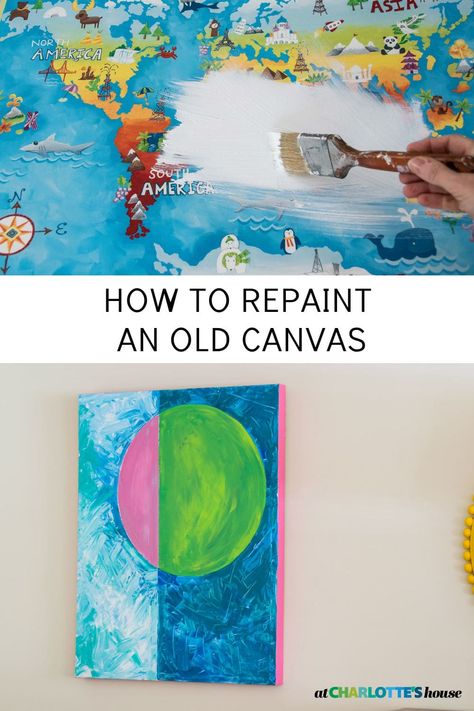 Repainting Canvas Diy, Repainting Canvas Art Thrift Stores, Painting Over Canvas Art Thrift Stores, Painting Over Thrift Store Art, Repaint Canvas Diy Wall Art, Repainting Canvas, Repaint Canvas, Modern Textured Art, Cheap Wall Art