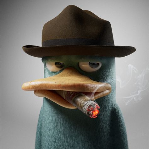 Perry The Platypus, Christian on ArtStation at https://www.artstation.com/artwork/xJkw8m Perry The Platypus, Angry Bird, Platypus, Instagram