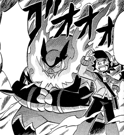 Pokemon Manga Panels, Pokemon Emboar, Pokemon Manga Icon, Emboar Pokemon, Pokémon Manga, Pokemon Adventures, Old Pokemon, Anime Knight, Pokemon Adventures Manga